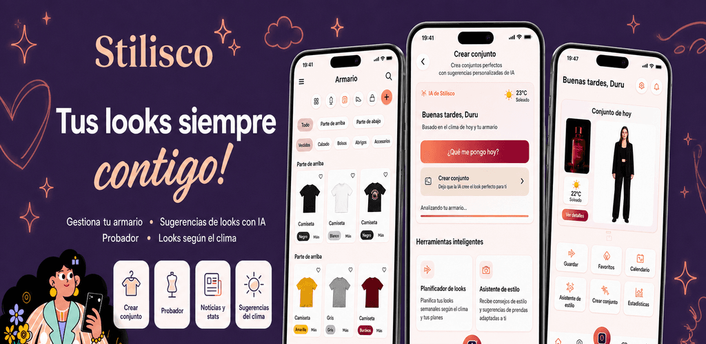 Banner promocional de la app Stilisco