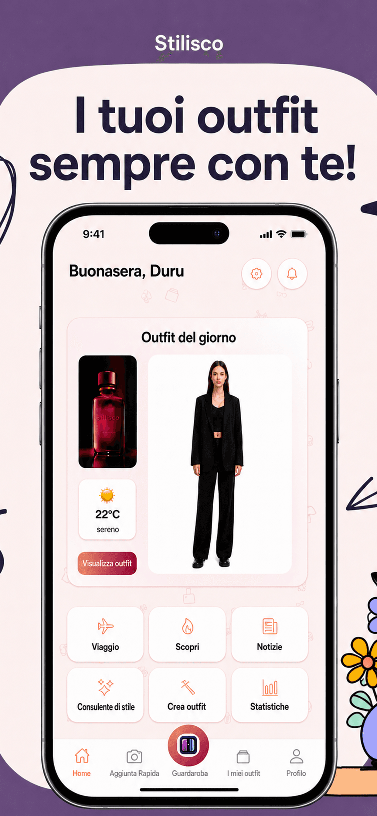 Il tuo assistente di stile con IA per il guardaroba