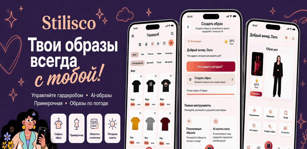 Рекламный баннер приложения Stilisco