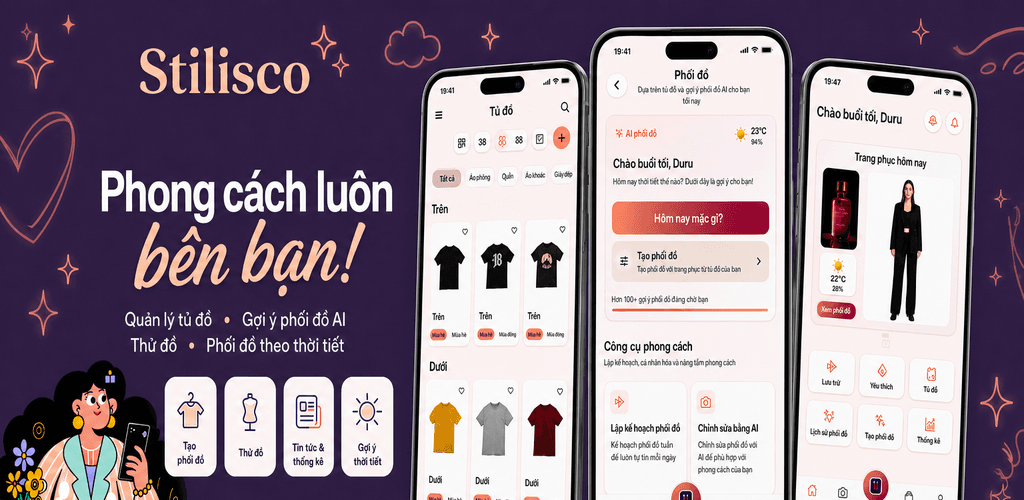 Banner quảng bá ứng dụng Stilisco