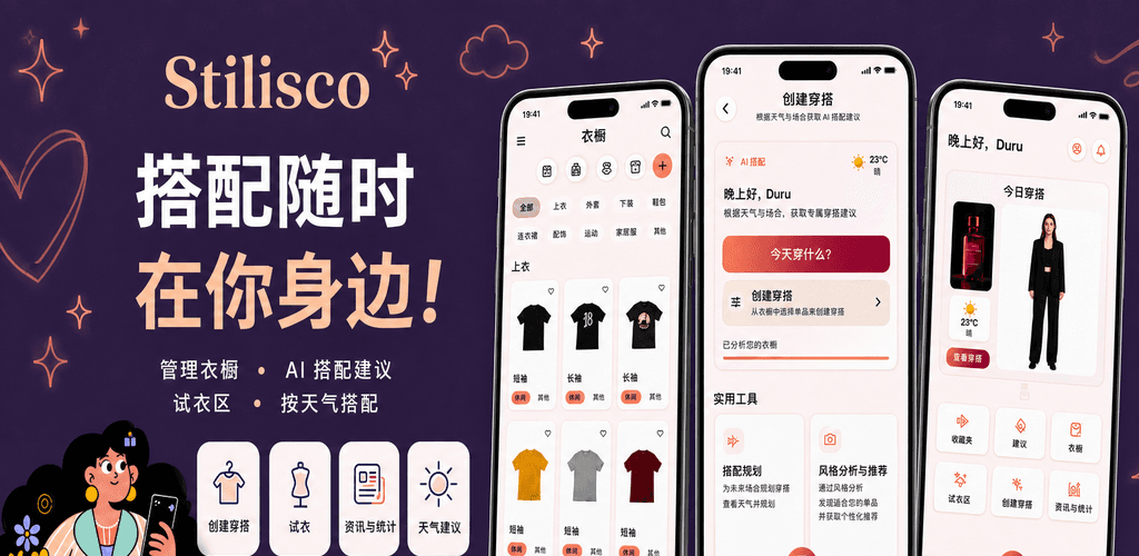 Stilisco 移动应用宣传横幅